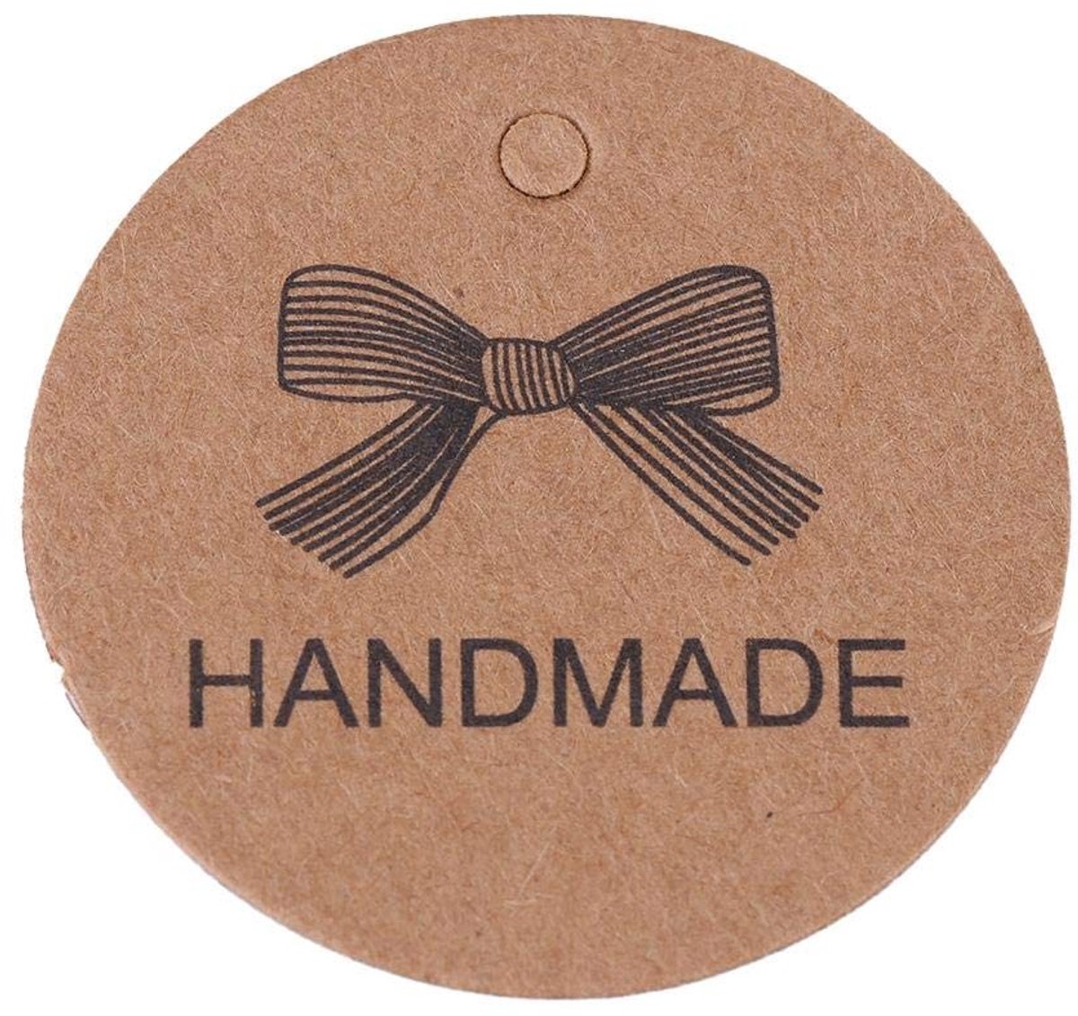 Dailygoods- Hangers 100 stuks - Etiketten stickers - Ronde labels - Kraftpapier - Cadeauhangers - Mini-formaat 3,5 x 3,5 cm