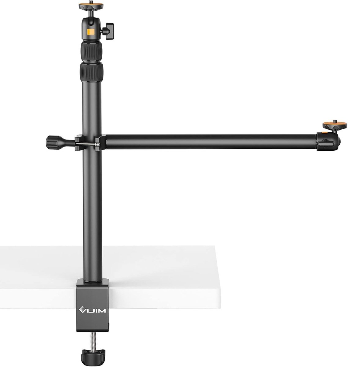 Thijox - ULANZI LS02 Tafelstatief - Instelbaar Camera-statief 44-105 cm - Lichtgewicht Overhead Statief voor Streaming en Gaming - Klemstatief met 360