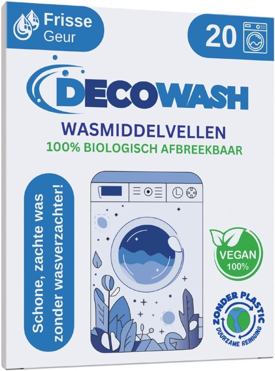Thijox - Wasmiddel Vellen tot 40 Wasbeurten - Ecologisch Wasmiddel Strips, Hypoallergeen, Frisse Geur, Biologisch Afbreekbaar, Vegan & Zonder Plastic,