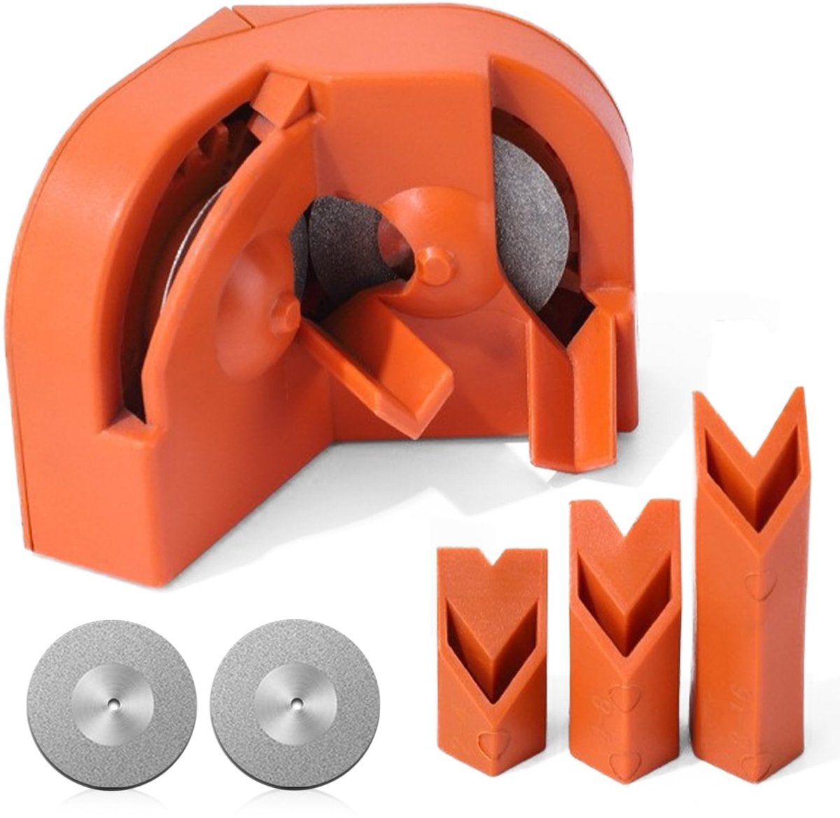 Dailygoods- Boorslijper - Haakse Slijper - Slijpmachine met 2 Slijpschijven - Compact en Lichtgewicht - Nauwkeurig en Duurzaam - 6,5 x 8,2 x 2,4 cm - Boorenslijper