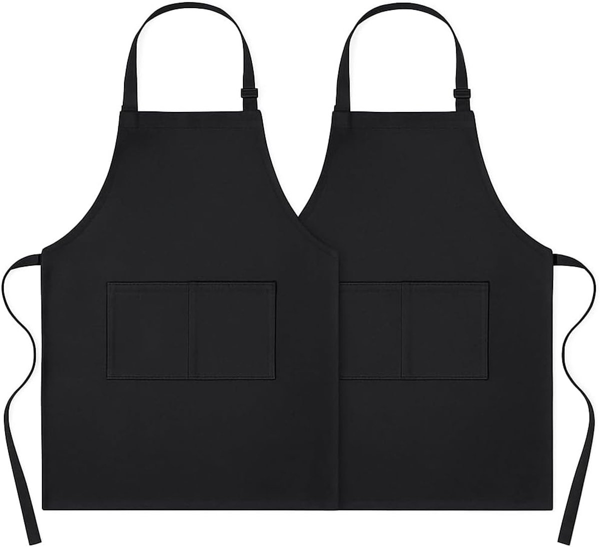 Dailygoods- Schorten 100% duurzaam katoen - Verstelbaar - 2 zakken - Brandwerend - Ademend - Geschikt voor heren/dames - Keukenschort