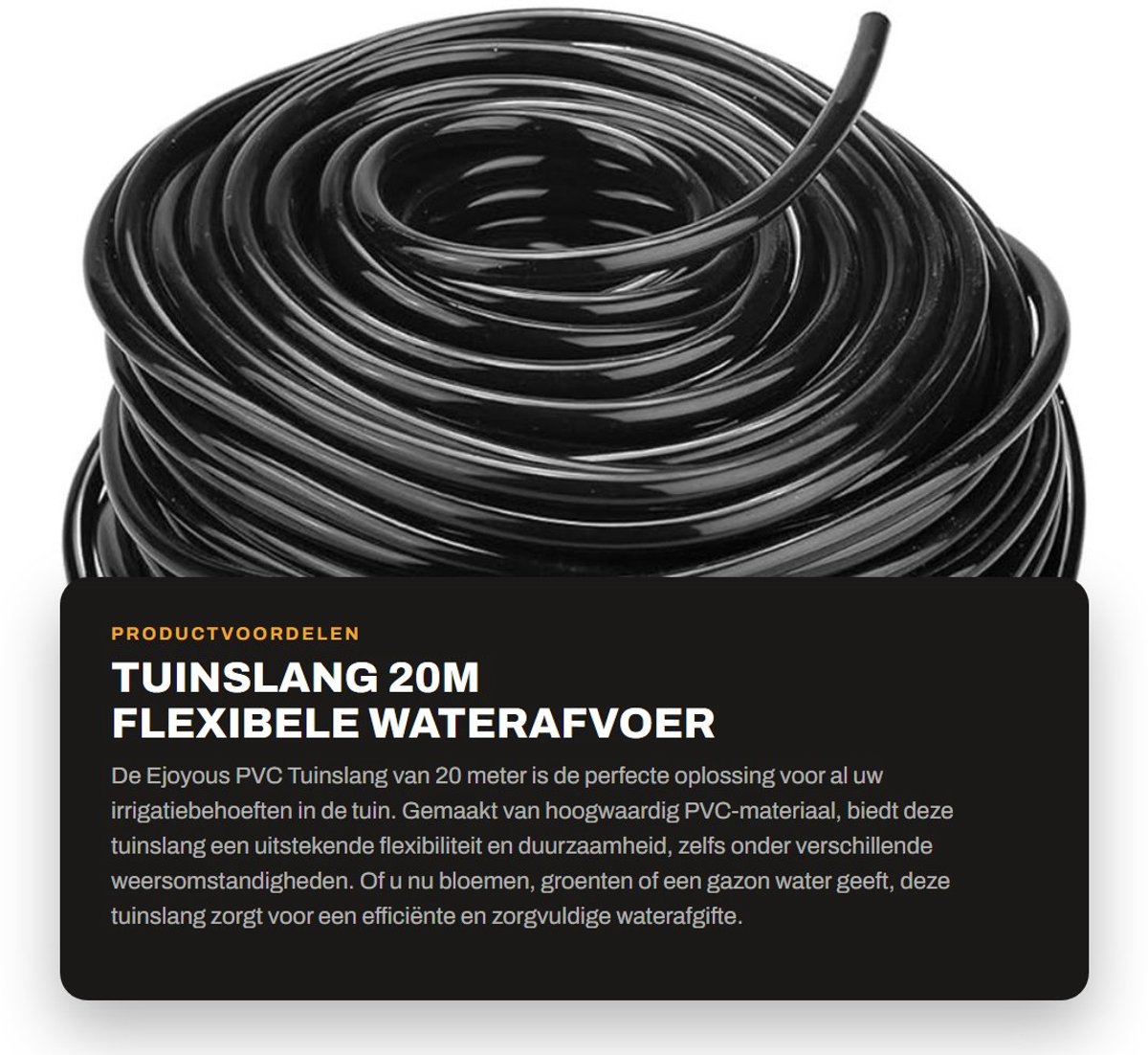 Inovra- Tuinslang 20 meter - Tuinslang flexibel - Tuinslanghouder - Tuinslang met haspel - Tuinslang spuitpistool - Duurzaam PVC materiaal - Irrigatietuin