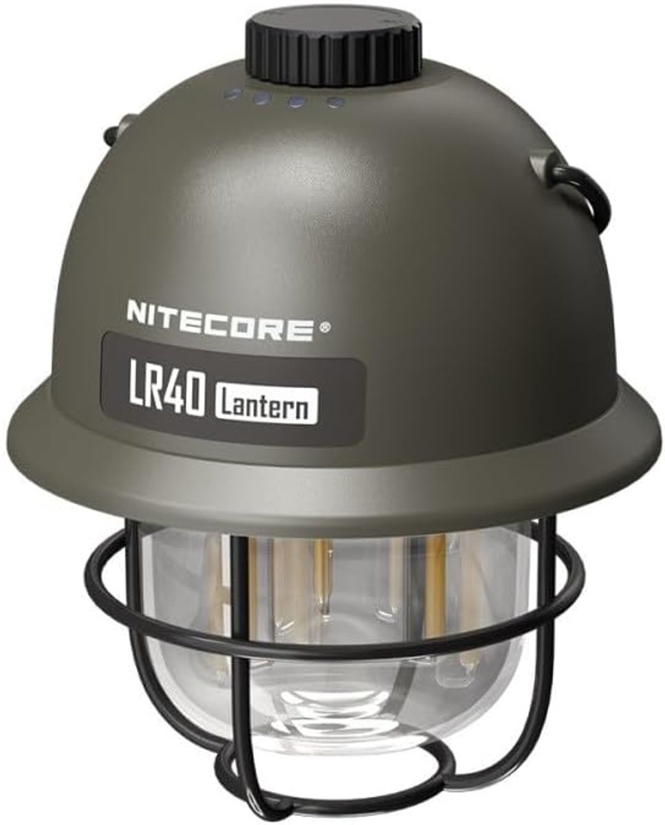 Thijox - Nitecore LR40 Multifunctionele Campinglantaarn USB-C Oplaadbaar, Dimbaar, Waterdicht, Ideaal voor Camping, Tuin, Feest, Avondwandeling, 400 L