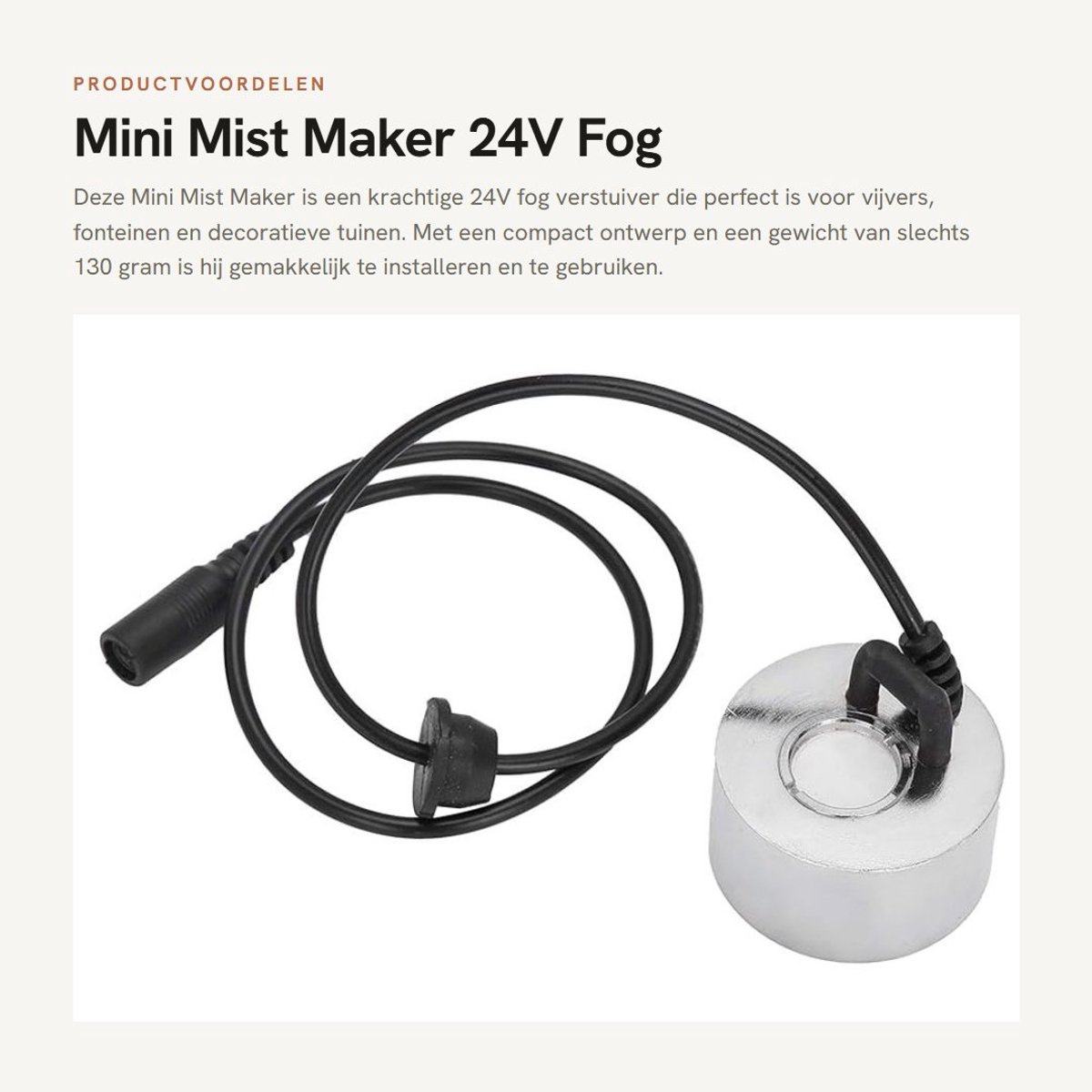 Dailygoods- Mist Maker Hoge Kwaliteit - Fog Verstuiver - Luchtbevochtiger - Zinklegering -