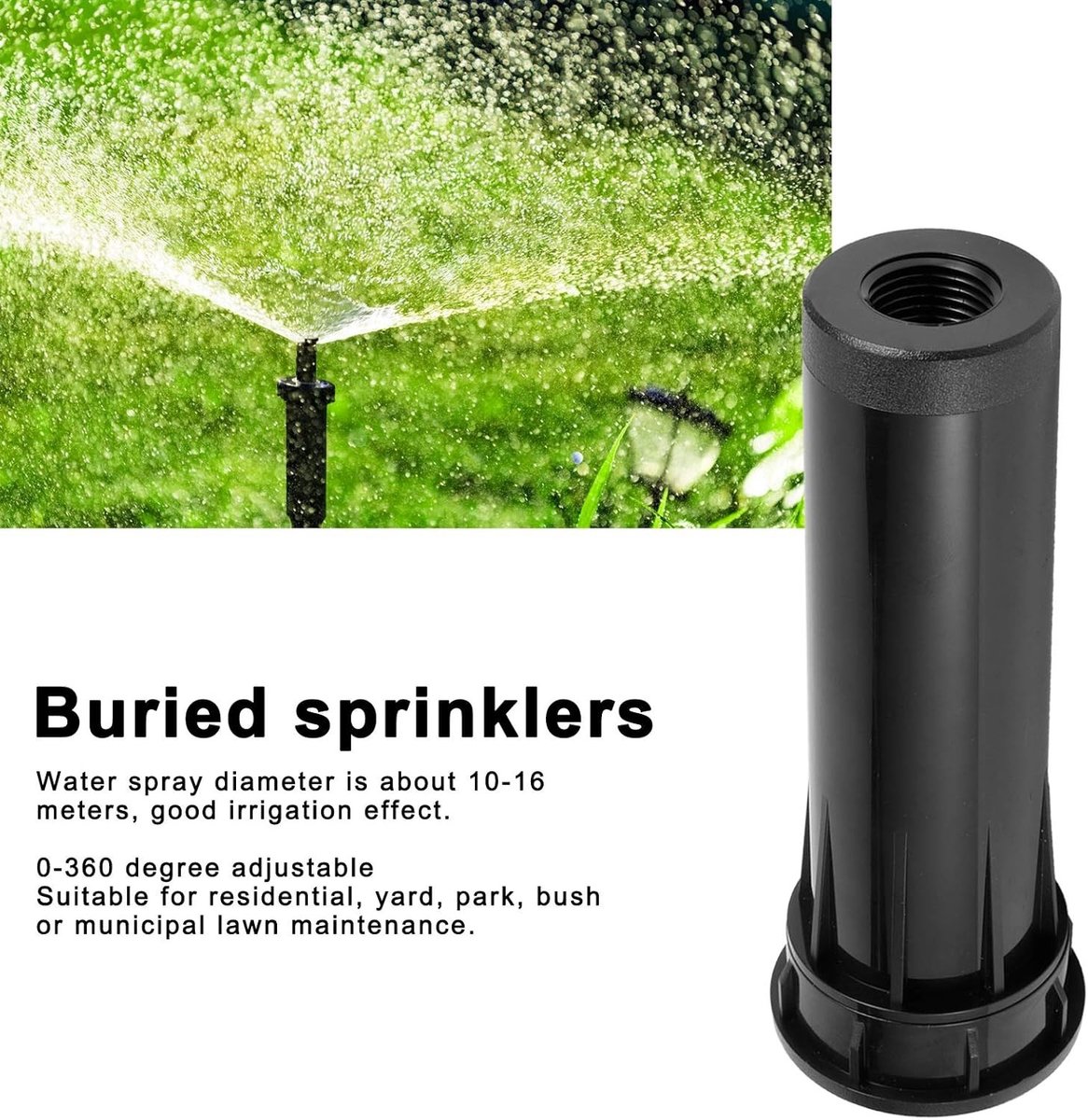 Set van 3 Verzonken Telescopische Water Spraykoppen voor Irrigatiesystemen in Tuin en Gazon