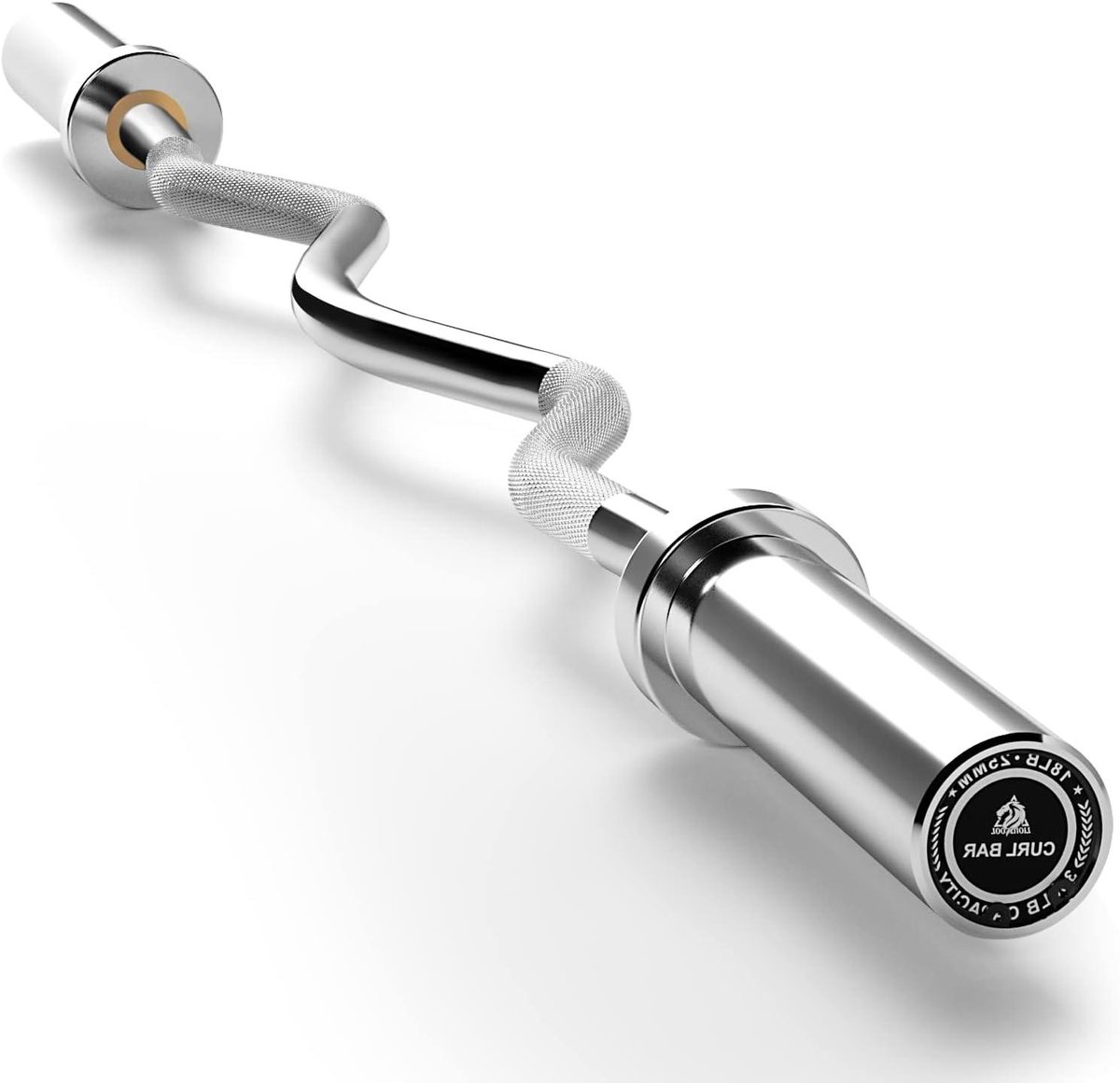 Curl Bar - Fitness Bar - Kracht Training - Ergonomisch Ontwerp - 120 cm - Zilver
