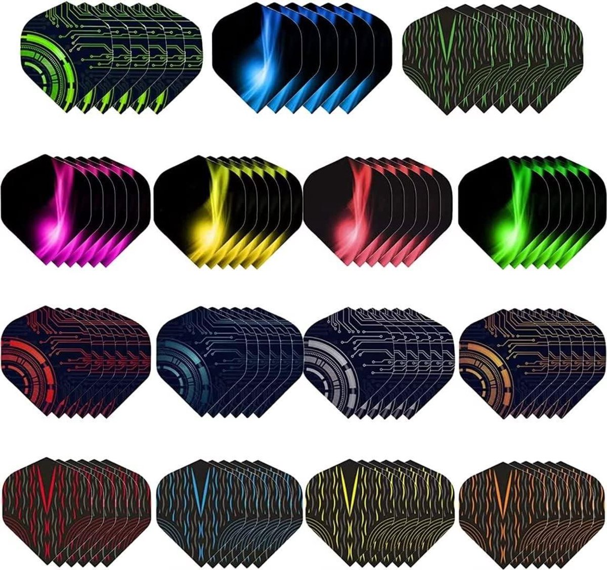 Dart Vleugels - Dart Accessoires - Darts Spelen - Extra Stevig Plastic - 90 Stuks - Diverse Kleuren