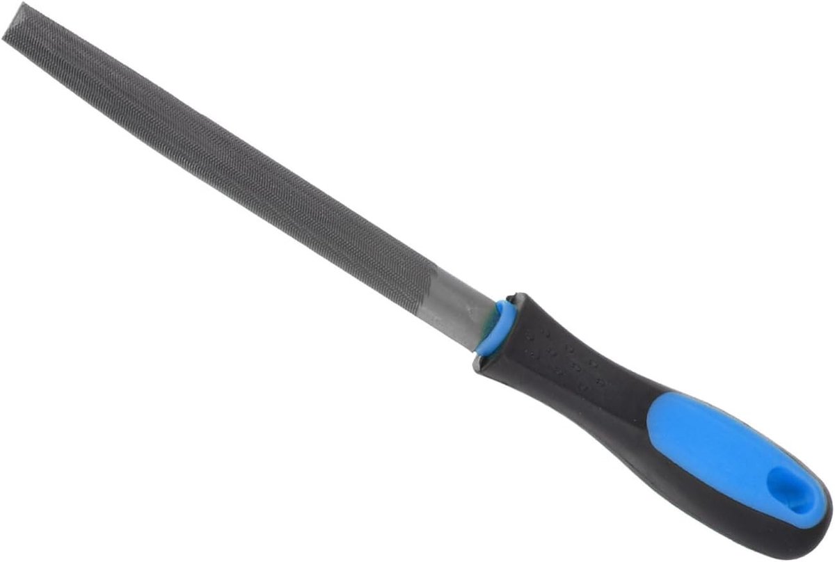6 inch halfronde vijl van koolstofstaal met dubbele snede en antislip handvat - ideaal voor metaal, hout en kunststofbewerking, 1 stuk