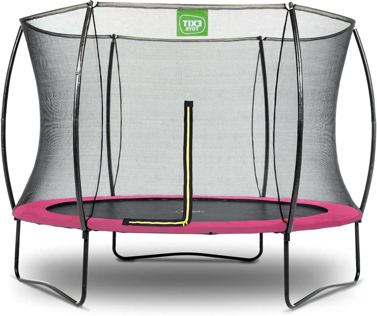 Trampoline Buiten - Ronde Tuin - Springplezier Beleven - Veiligheidsnet Inbegrepen - ø244cm - Roze