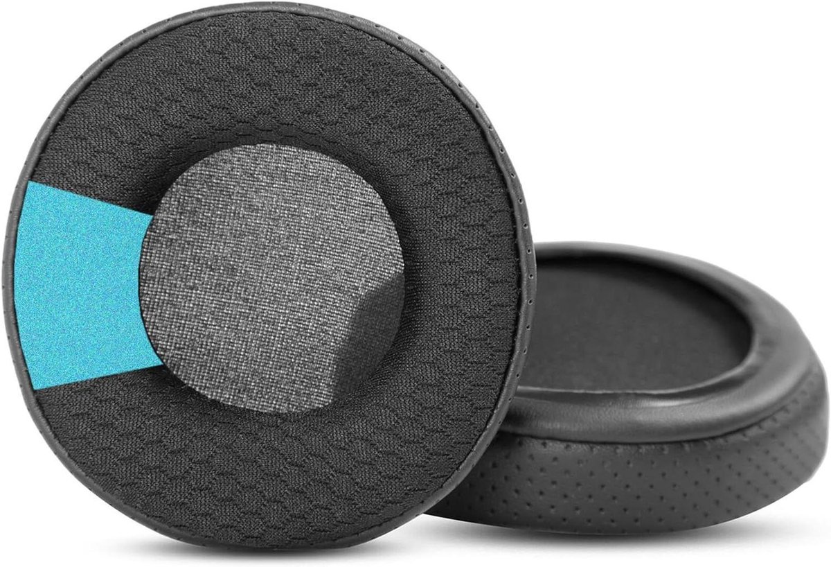 Oorkussens Vervanging - Koptelefoon Kussens - Langdurig Luisteren - Hoge Kwaliteit Stof - 7.5 x 7.5 cm - Zwart