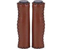 Zeer mooie en opvallende fietshandvatten van kunstleer, Bluebell Leather bars
