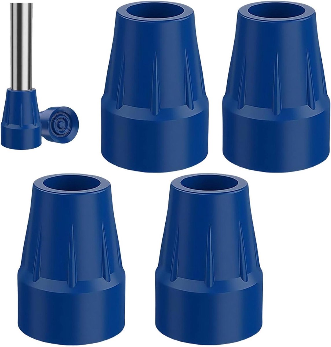 Rubberen Doppen - Ondersteuning Voetjes - Veiliger Lopen - Antislip Zitting - 4 Stuks - Zwart