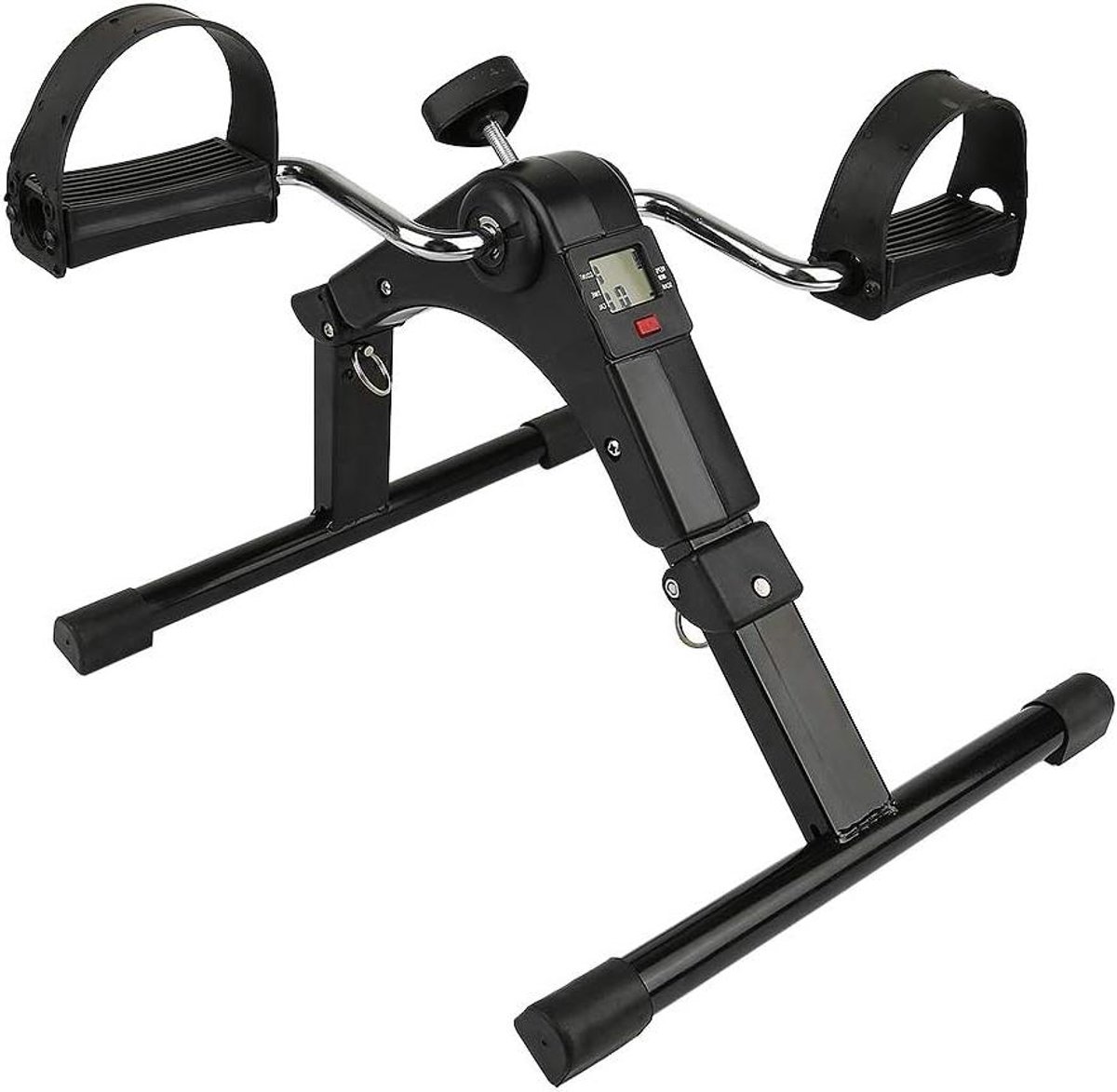 Mini Fiets Oefenapparaat - Pedaler - Spierversterking Benen - LCD Display - 49x37x35 cm - Zwart
