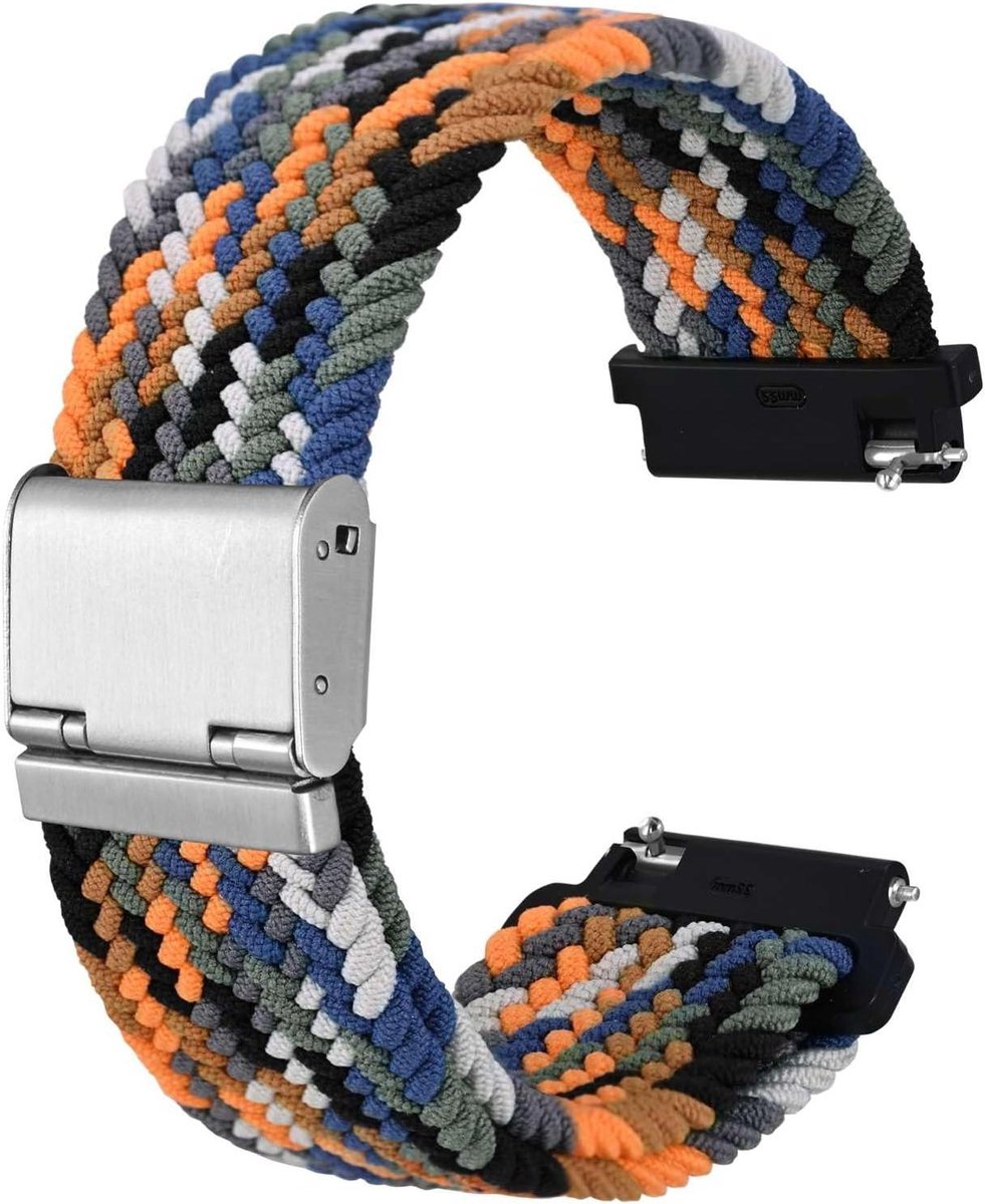Gevlochten Nylon Band - Sport Loop - Dagelijks Gebruik - Verstelbare Gesp - 22 mm - Camo