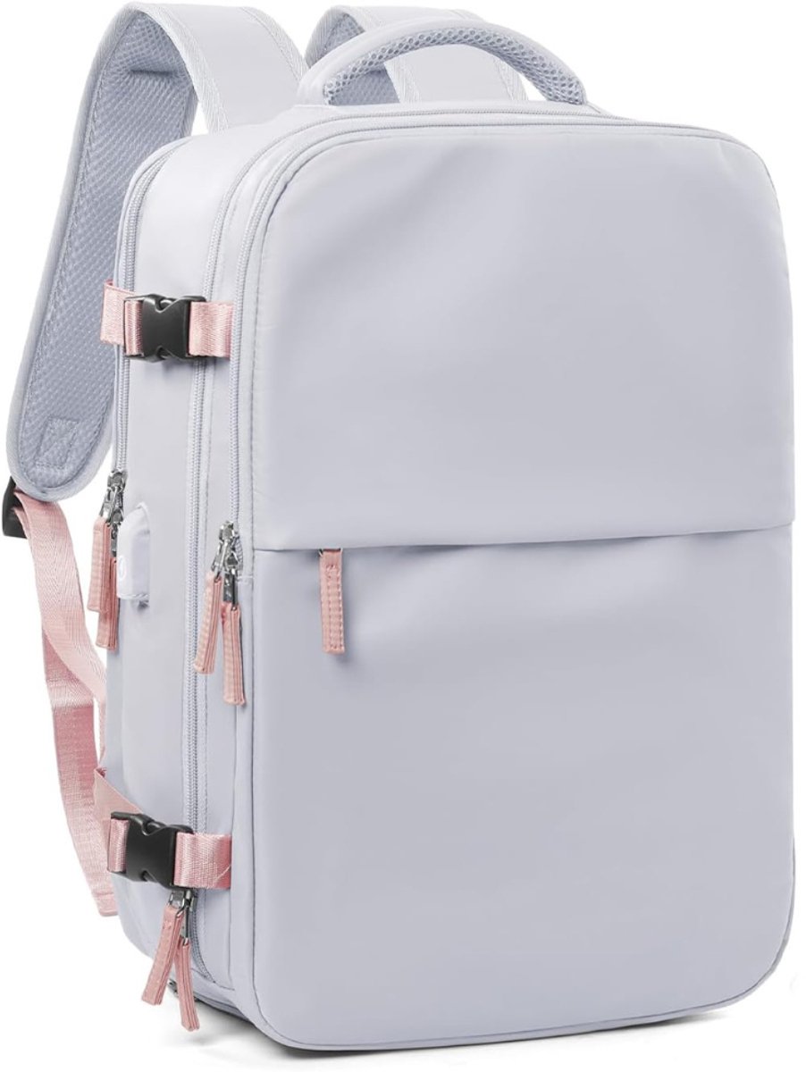 KIRA® Vacuum Rugzak - Vacuum Rugzak Handbagage - Waterafstotend - Lichtpaars - 20cm x 25cm x 40cm