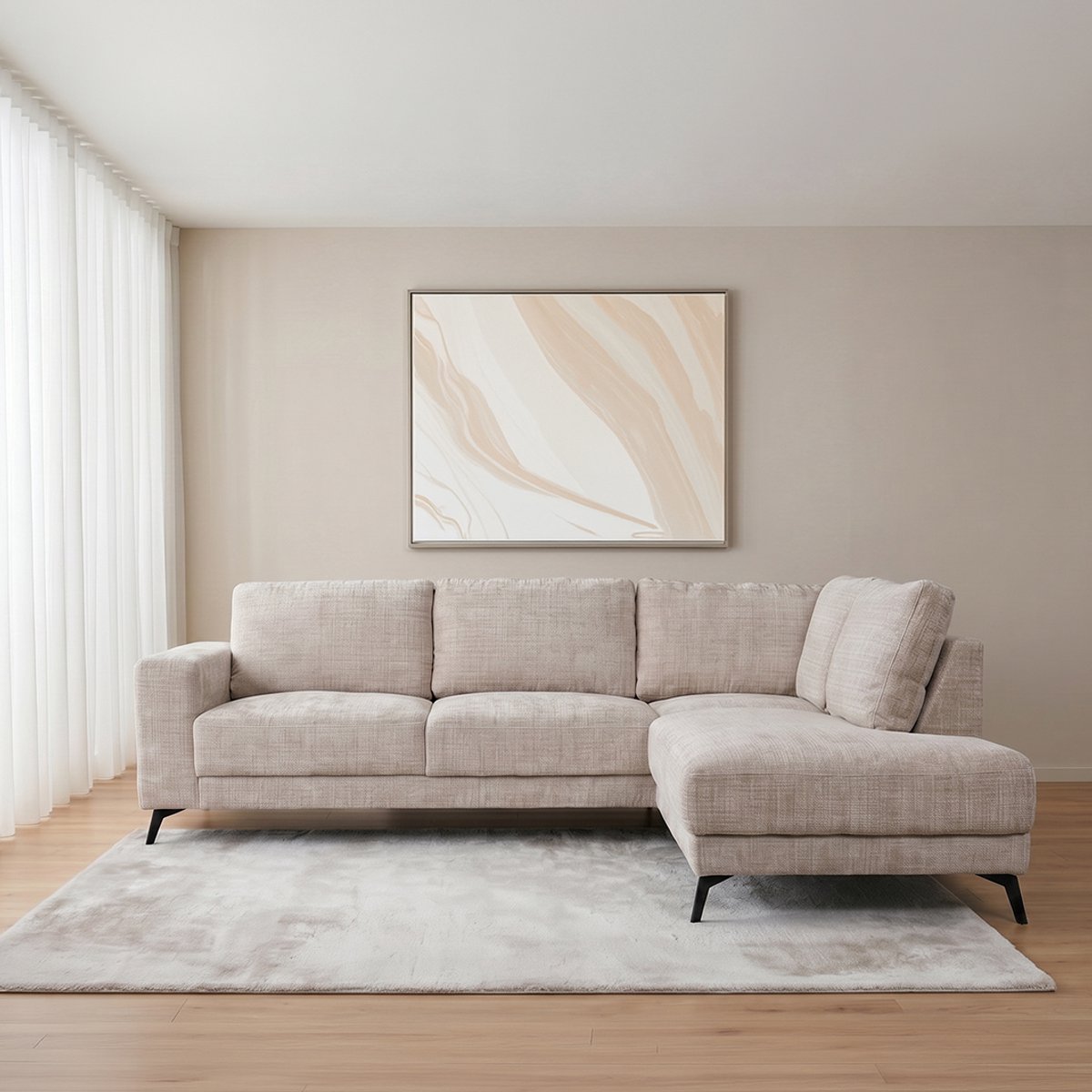LABEL51 Luxor Hoekbank - Naturel - Marbella - Hoekbank Rechts - -