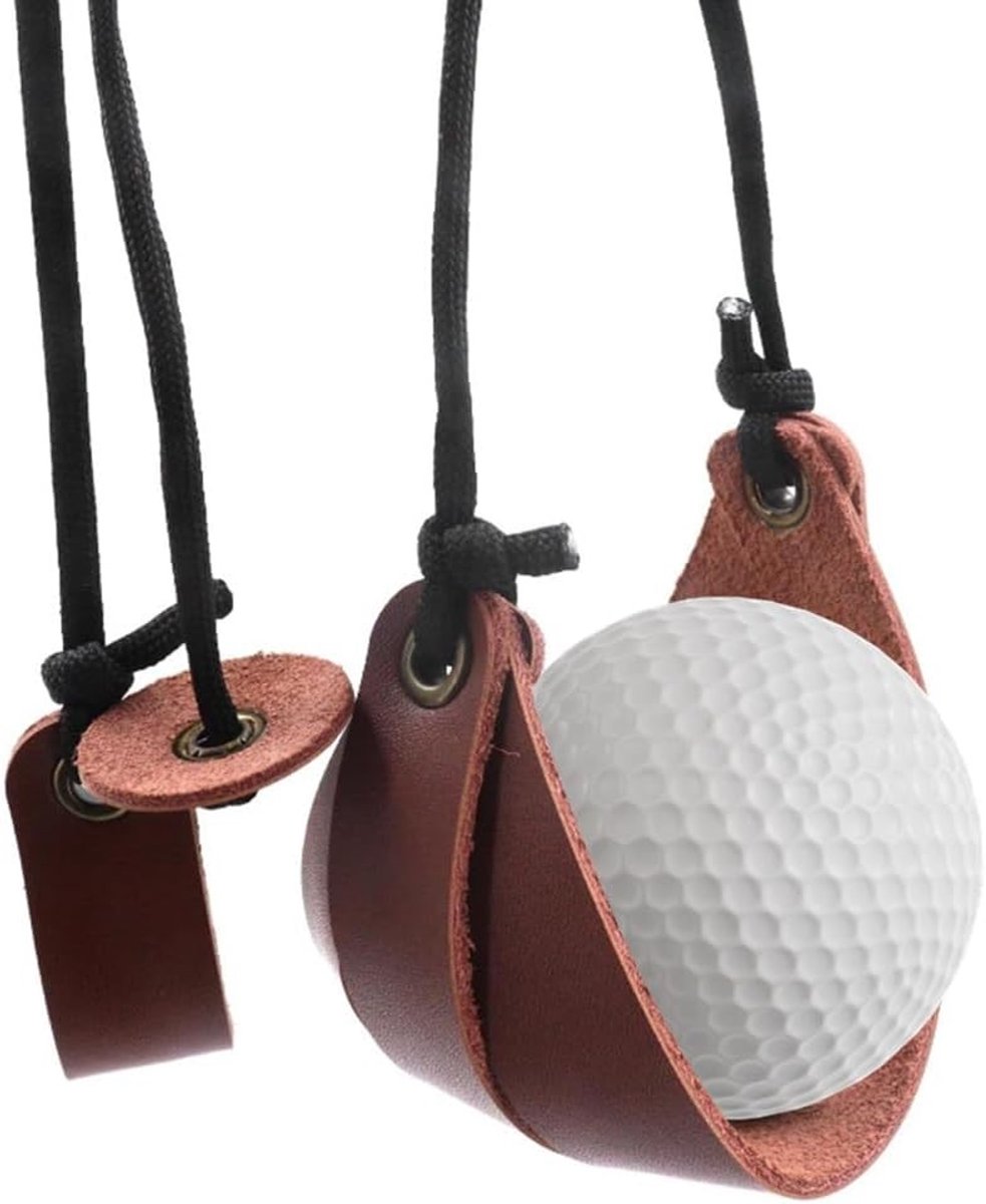 Handgemaakte Catapult van Kunstleer en Paracord voor Golf, Tennis en Hondensport, Verstelbaar tot 150 cm, Precisie en Duurzaamheid