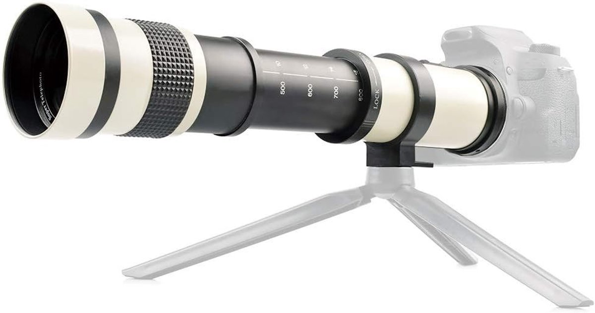 Super Tele Zoom Lens 420-800 Mm met Handmatige Focussing voor Camera's, Compact Ontwerp en T2 Bezel