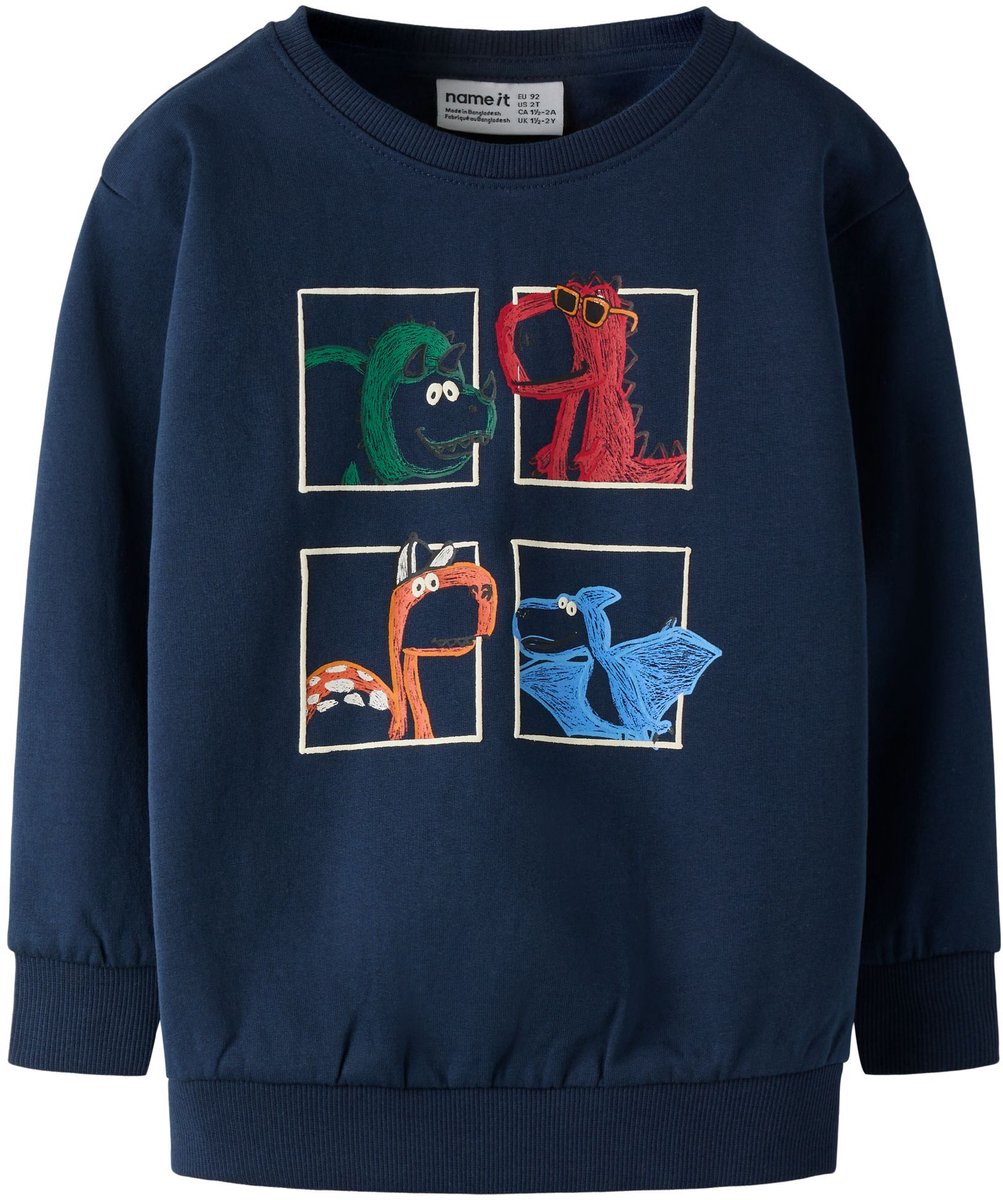 NAME IT - NMMLORENZO LS NREG SWEAT BRU BOX Jongens Trui