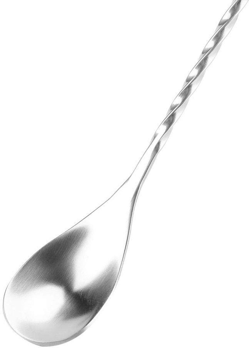 Dailygoods- Barlepel Roestvrij Staal - Cocktaillepel - Roerlepel - Mixlepel - 31 cm - Geschikt voor Bars en Thuisgebruik