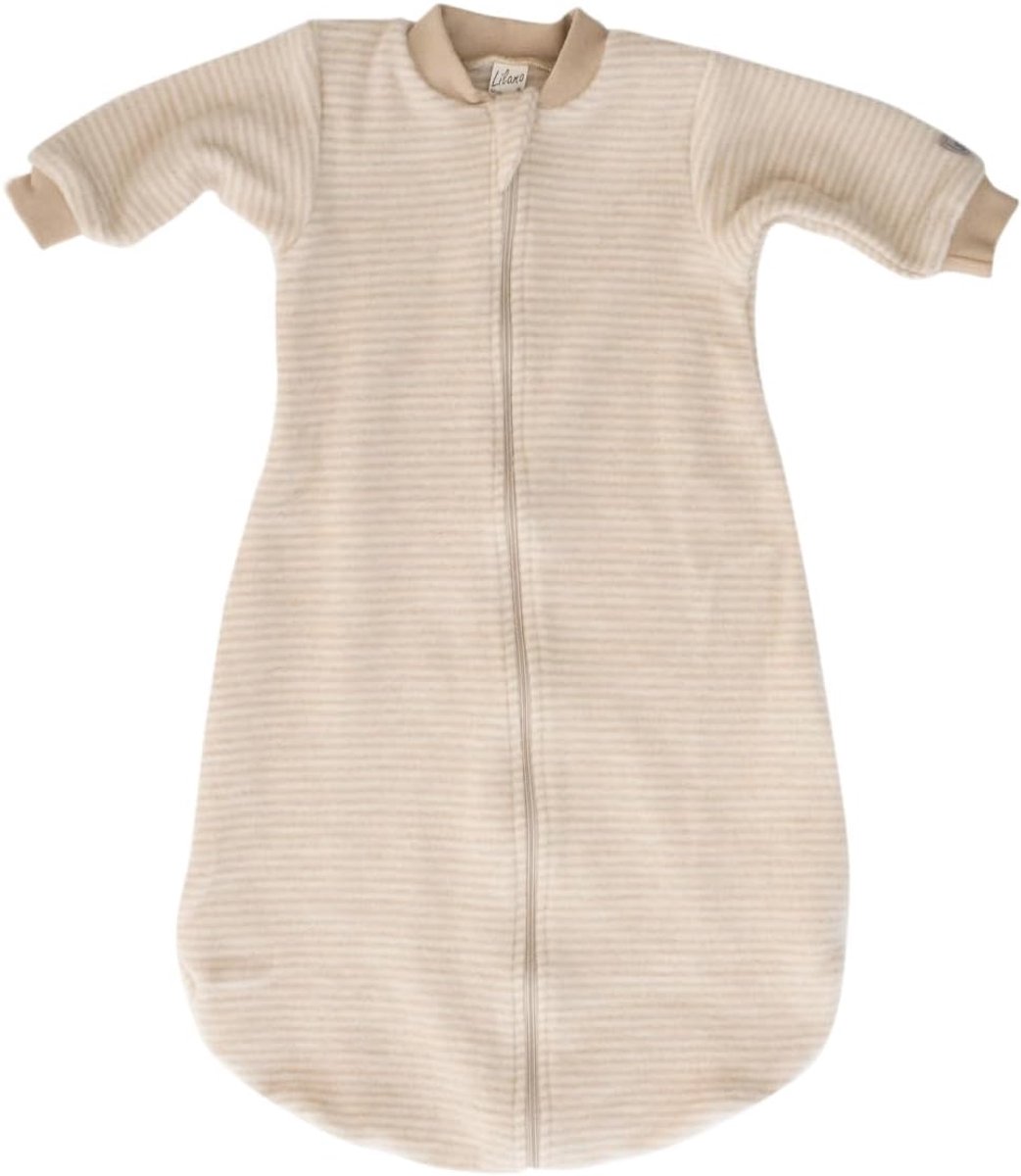 Thijox - Baby Slaapzak met Mouwen 100% Wollen Frottee Pluche (kbT) 86-92 - Comfortabele en Warme Kruipzak voor Kinderen, Geschikt voor Binnen en Buite