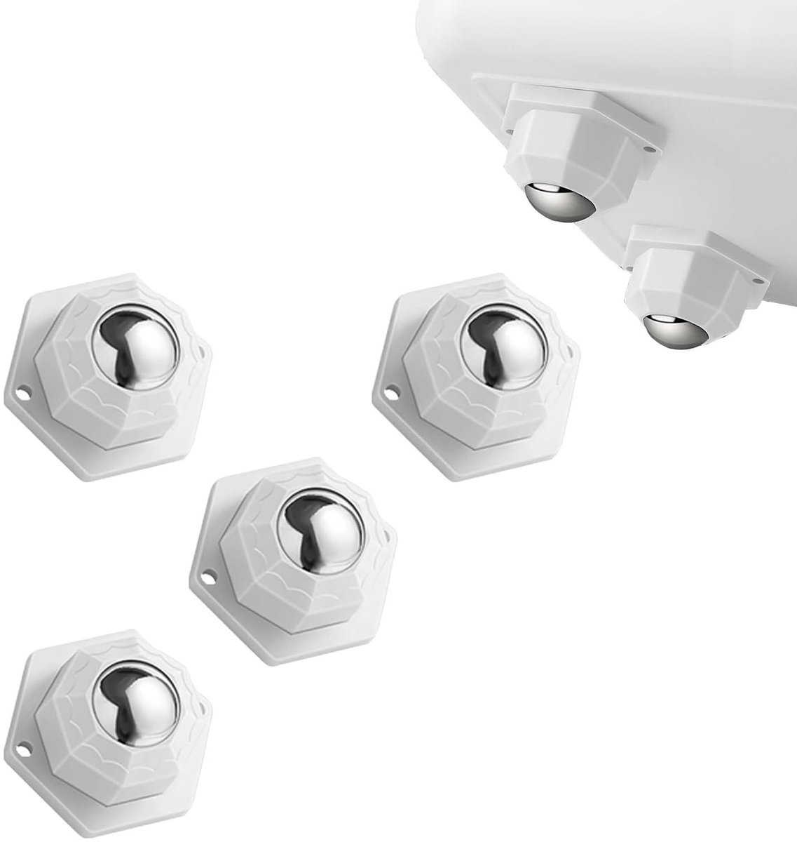 Dailygoods- Zwenkwielen Set van 4 - Zwenkwielen 20 mm - Wielen voor Zware Meubels - 360 Graden Beweging - Antislip - Geschikt voor Tafel en Dozen - Meubelwielen