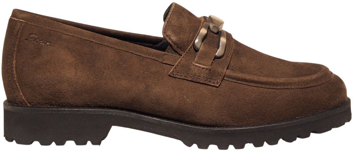 Sioux donkerbruine suède dames loafers - Meredith 757 H