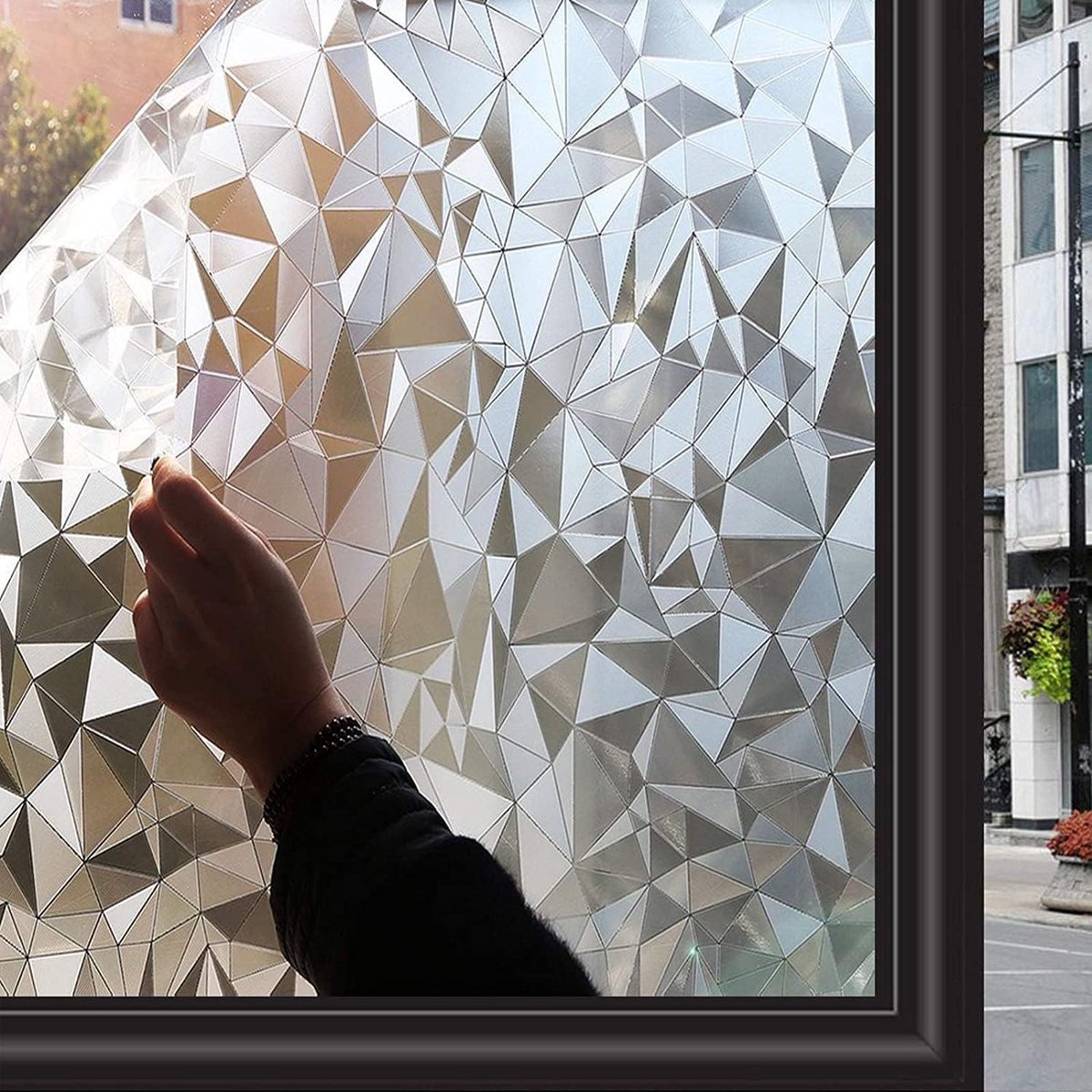 Opaque Privacy Film zonder Lijm voor Badkamer, Douchecabine, Deuren en Vergaderruimtes - 7