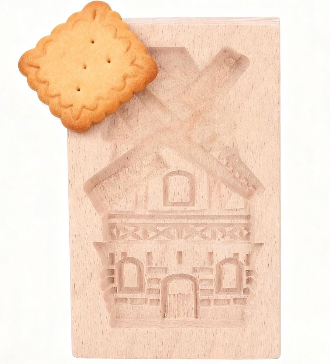 Houten Koekjesvorm, Eenvoudig Schoon Te Maken, Glad Oppervlak, Schattige Vorm, Stevige Bakvorm voor Koekjes en Taarten