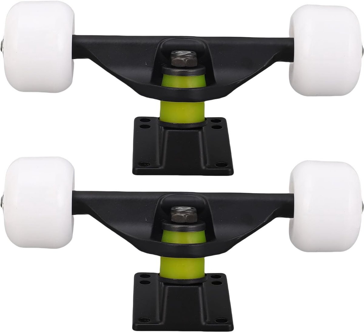 Trucks en Wielen Set voor Longboard 2 Stuks Aluminium Alloy 5 Inch Schokabsorbering Vervangingsonderdelen voor Skateboard en Longboard