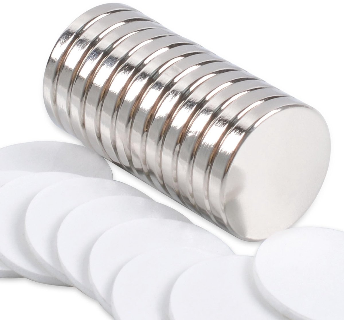 Inovra- Neodymium Magneet Extra Sterk - Zelfklevende Magneten - Magneten voor Koelkast - Magneten voor Whiteboard - Magneten voor Magneetbord - 12 Stuks 18x3mm