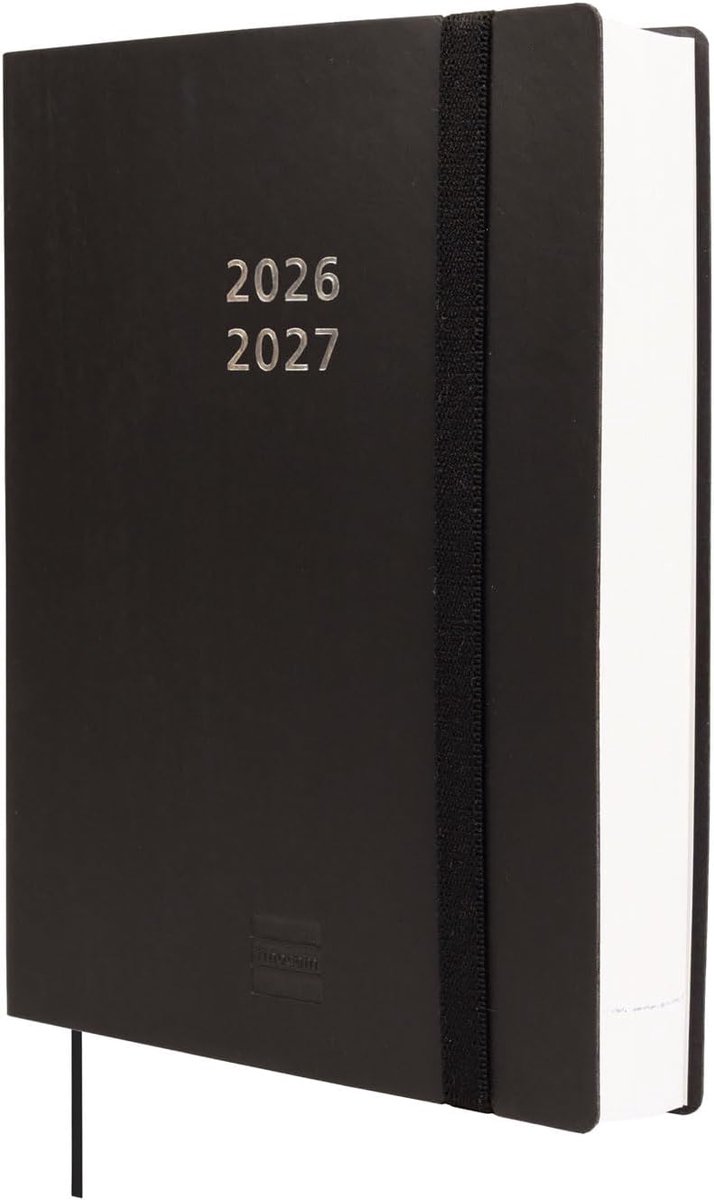 SnelShoppen - Dagelijkse Planner 18-Maanden | 1 Dag per Pagina | Juli 2026 tot December 2027 | Zwart | Internationaal Dagboek voor Organisatie en Plan