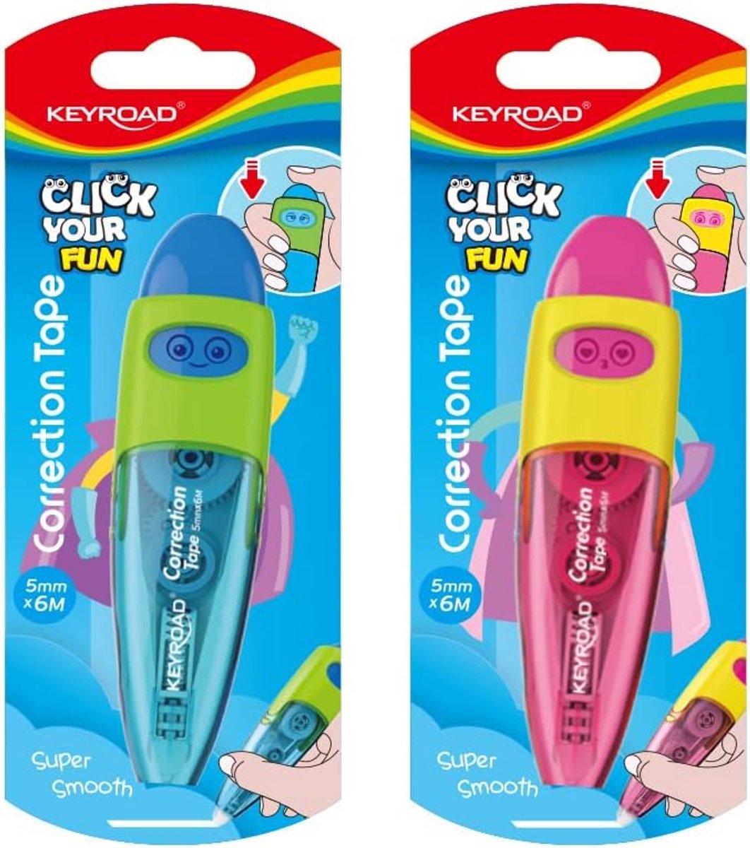 SnelShoppen - Intrekbare Correctietape voor Perfecte Correcties, Wit, 5mm x 8m, Ideaal voor School, Kantoor, Creatief Schrijven, Handige Tape voor Kin