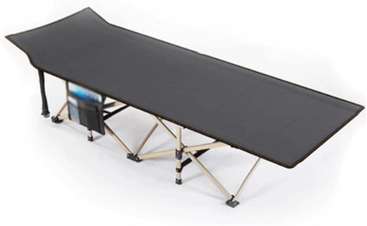 Camping Bed - Opvouwbaar Bed - Kamperen en Reizen - Inclusief Kussen - Extra Breed - Zwart