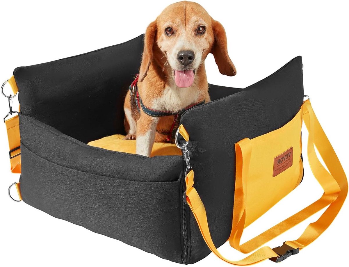 Hondenautostoeltje - Booster Seat Huisdier - Veilig Reizen - Waterdicht Oxford Stof - Tot 11.3 kg - Zwart