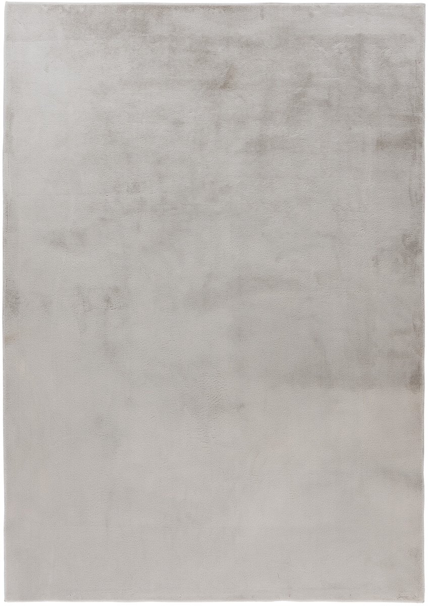 Padiro laagpolig vloerkleed 200 x 290 cm - zilver - modern effen design - geschikt voor vloerverwarming - van polyester