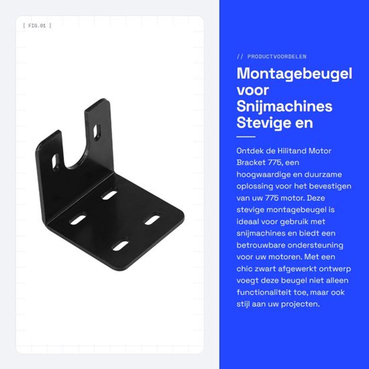 Motorbeugel Premium Kwaliteit - Motor Houder - Stevige Beugel - Antiroest - Inclusief Moeren/Schroeven - Geschikt voor Mini 775 Motor - Motorsteun