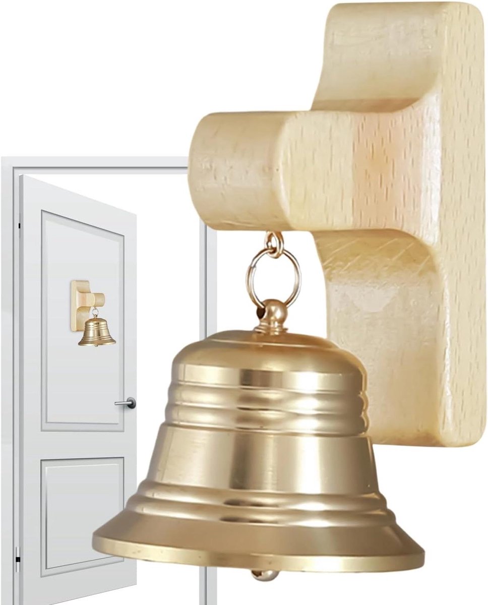 Magnetische Deurbel - Houten Klokkenspel Chime - Bezoekers Melden - Snelle Installatie - 88 x 56 x 1 cm - Houtkleur