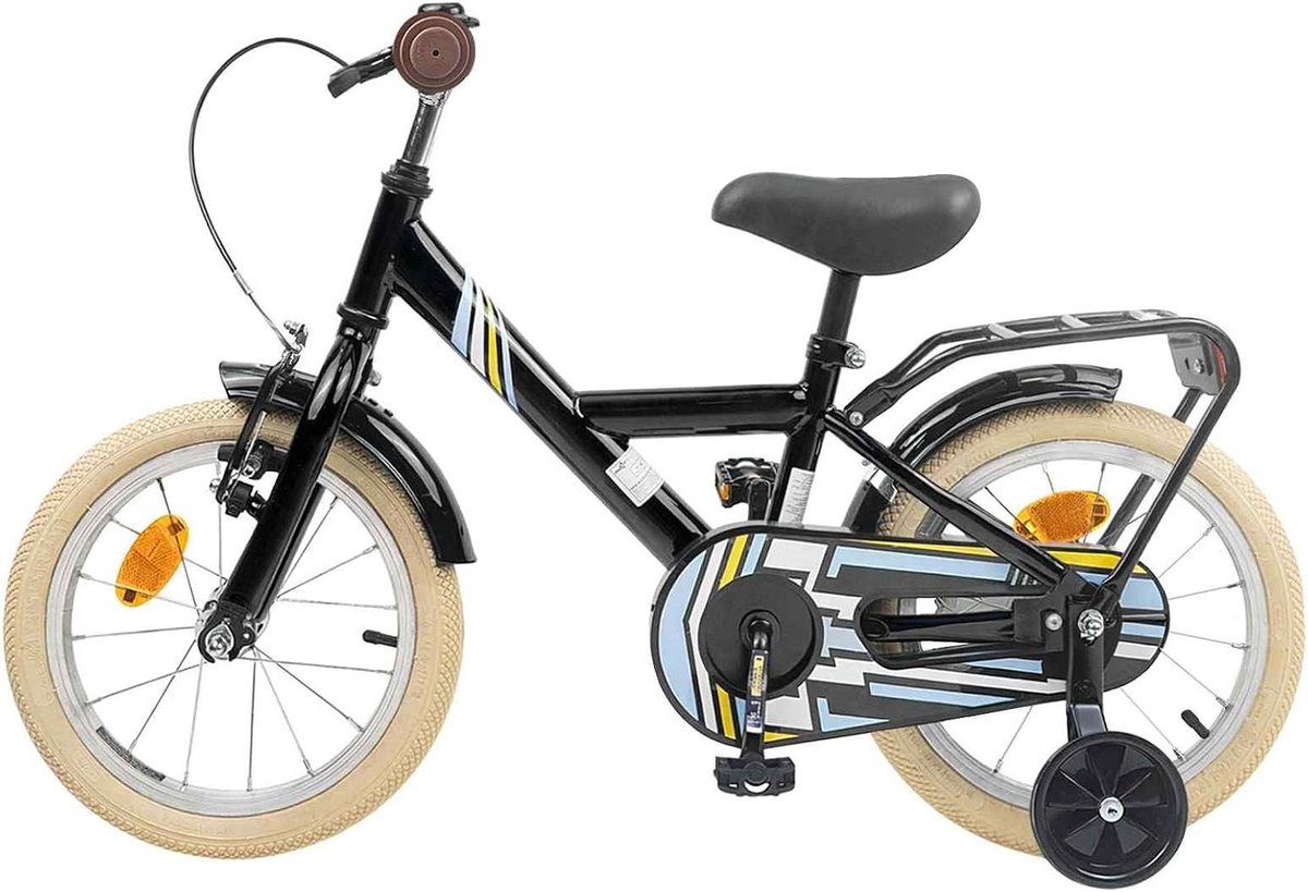 Kinderfiets sfiets sfiets Buiten Spelen Verstelbaar Zadel Stuur 14 inch Zwart
