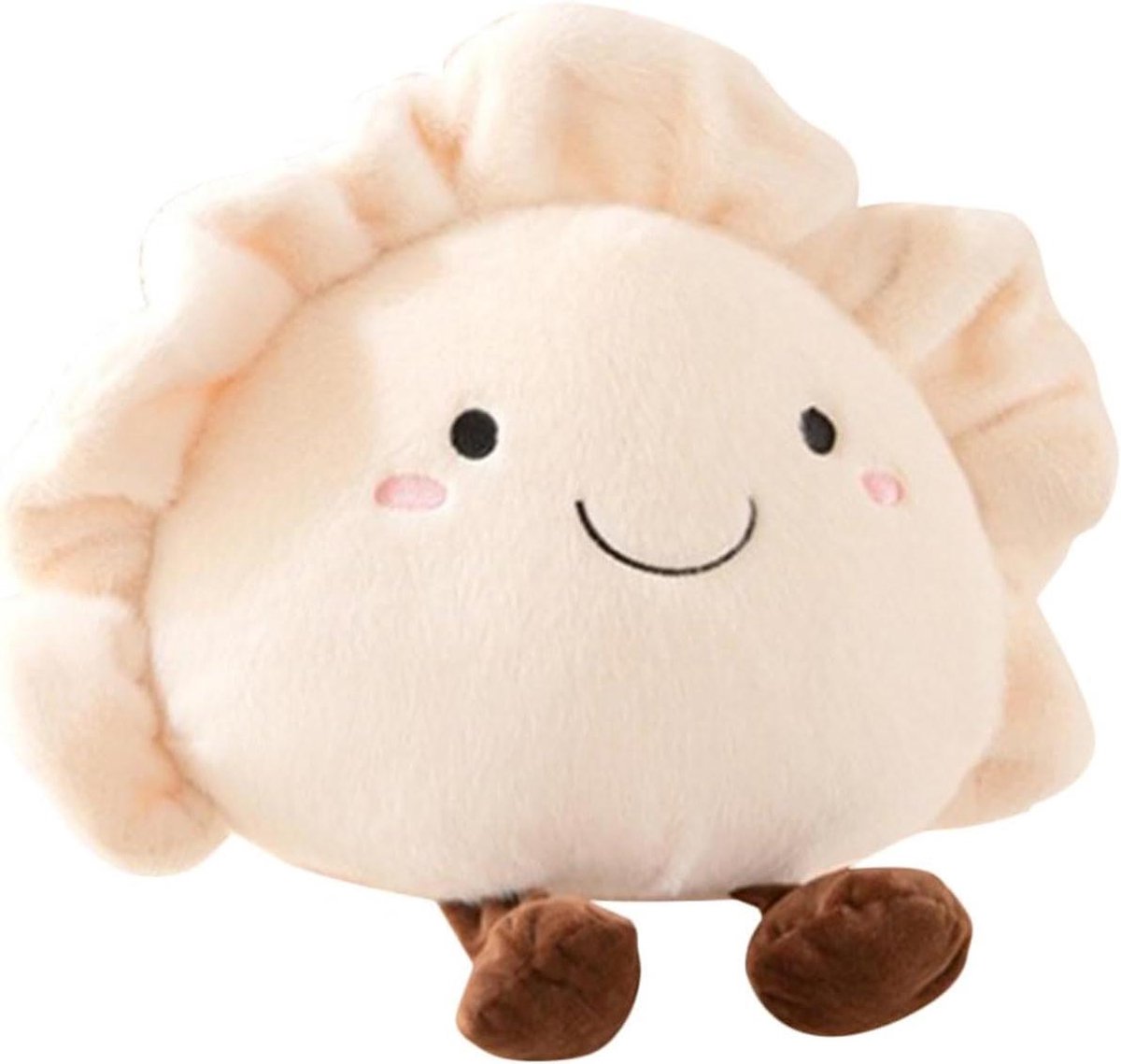 Pluche Knuffelkussen - Knuffeldier Kussen - Decoratie en Comfort - Realistisch Ontwerp - 30 cm - Bruin