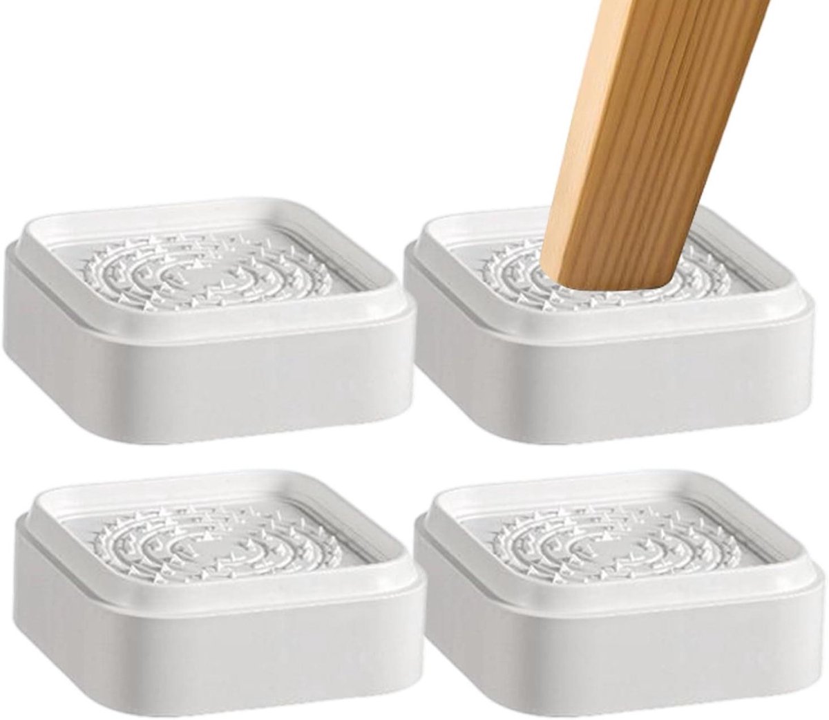 Meubel Verhogers - Stoel Poten - Extra Ruimte Creëren - Stapelbaar Antislip - 4 Stuks - Zwart