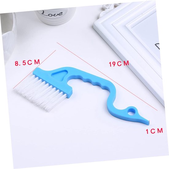 Badkamer Borstel - Grout Schoonmaker Tegelborstel - Naden Reinigen - Schuine Harde Borstelharen - 1 Stuk - Blauw — afbeelding 2
