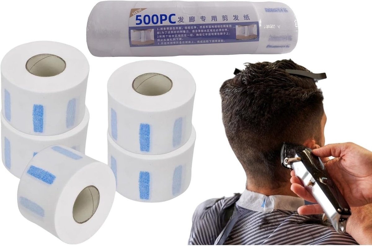 Professioneel Kappers Nekpapier - 5 Rollen Wegwerp Nekbanden voor Haarstyling