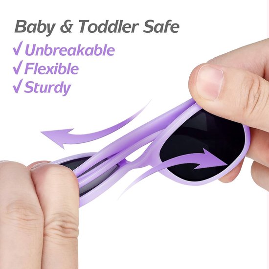Baby Zonnebril - Kinderzonnebril - Bescherming Ogen - 100% UV Bestendig - 0-2 Jaar - Blauw — afbeelding 2