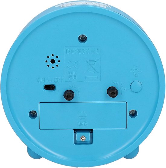 Kinderwekker Dino - Wekker Kinderen - Wakker Worden - Geruisloze Klok - 11.5 cm - Blauw — afbeelding 4
