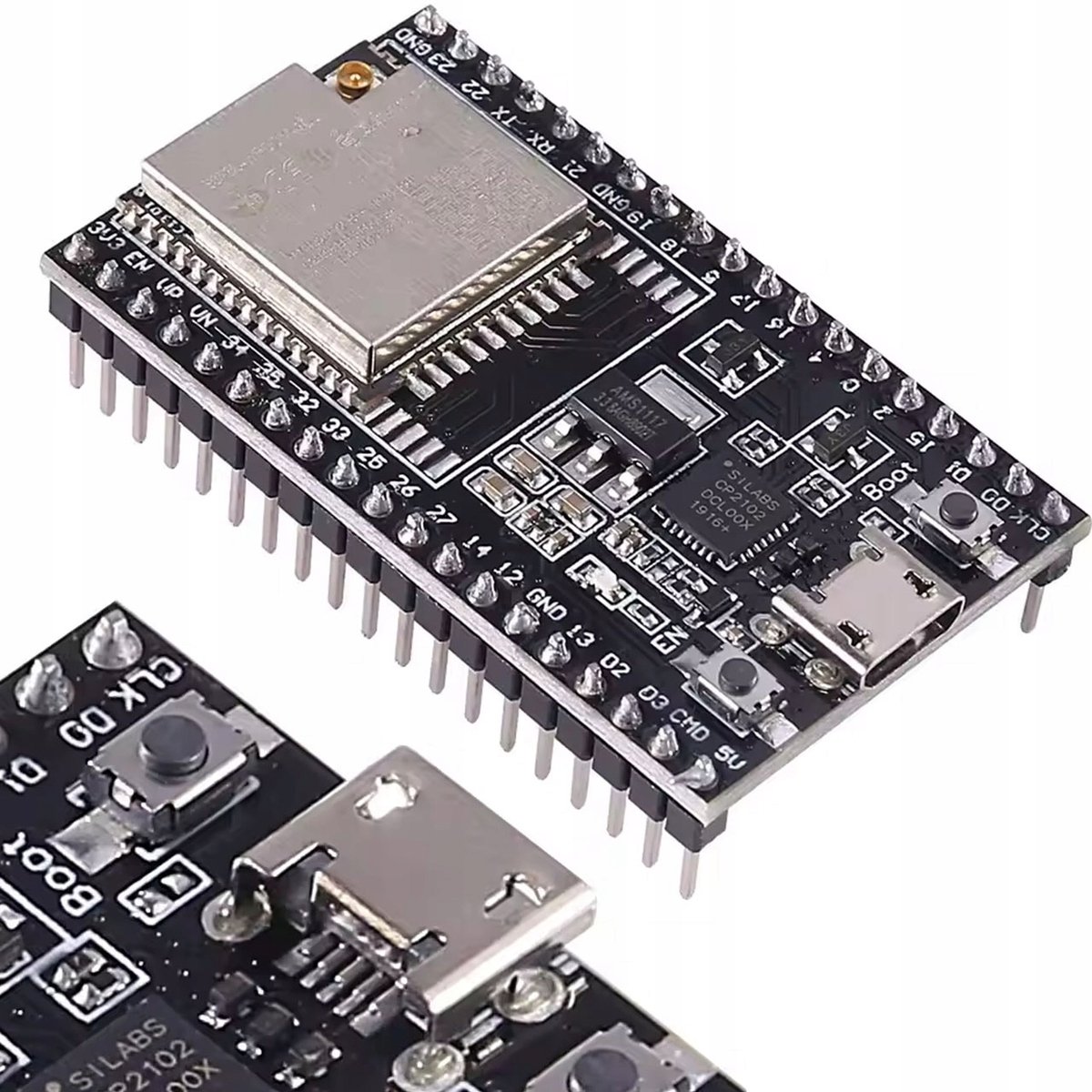 Rosfix ESP-WROOM-32U Ontwikkelmodule - U.FL Antenneaansluiting - 32 GPIO, Xtensa LX6 240MHz, 4MB - Geschikt voor Arduino