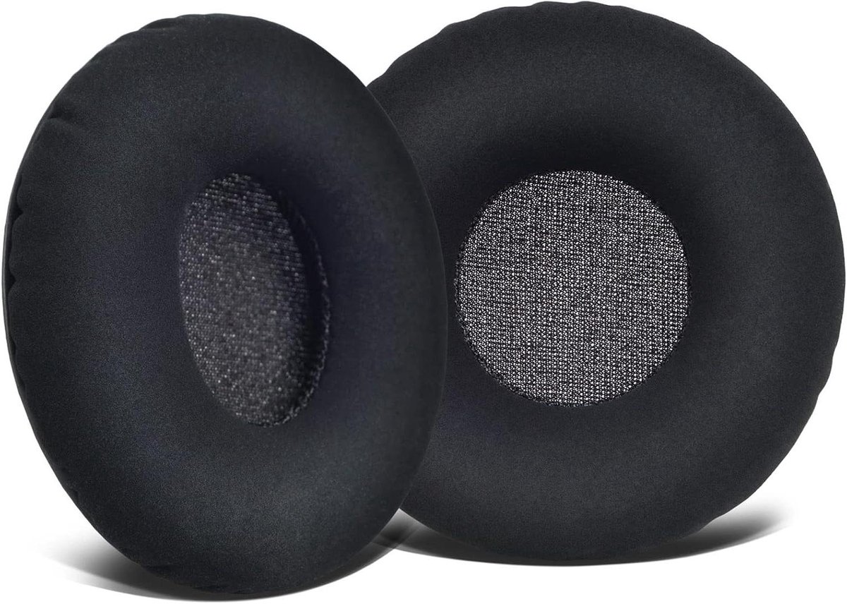 Oordopjes Vervanging - Koptelefoon Kussens - Muziek Luisteren - Microvezel Bovenmateriaal - 75 mm Diameter - Zwart