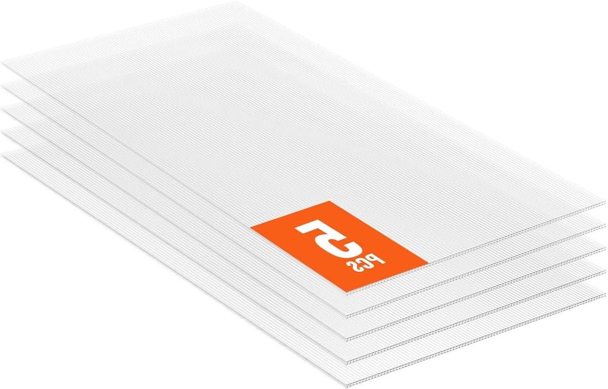 Polycarbonaat Platen - Dakplaten Golfplaat - Kas Bouwen - UV Bescherming - 120 x 60 cm - Helder