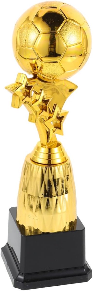 Voetbal Trofee - Gouden Beker - Sportwedstrijden - Gedetailleerd Ontwerp - 25 cm - Goud