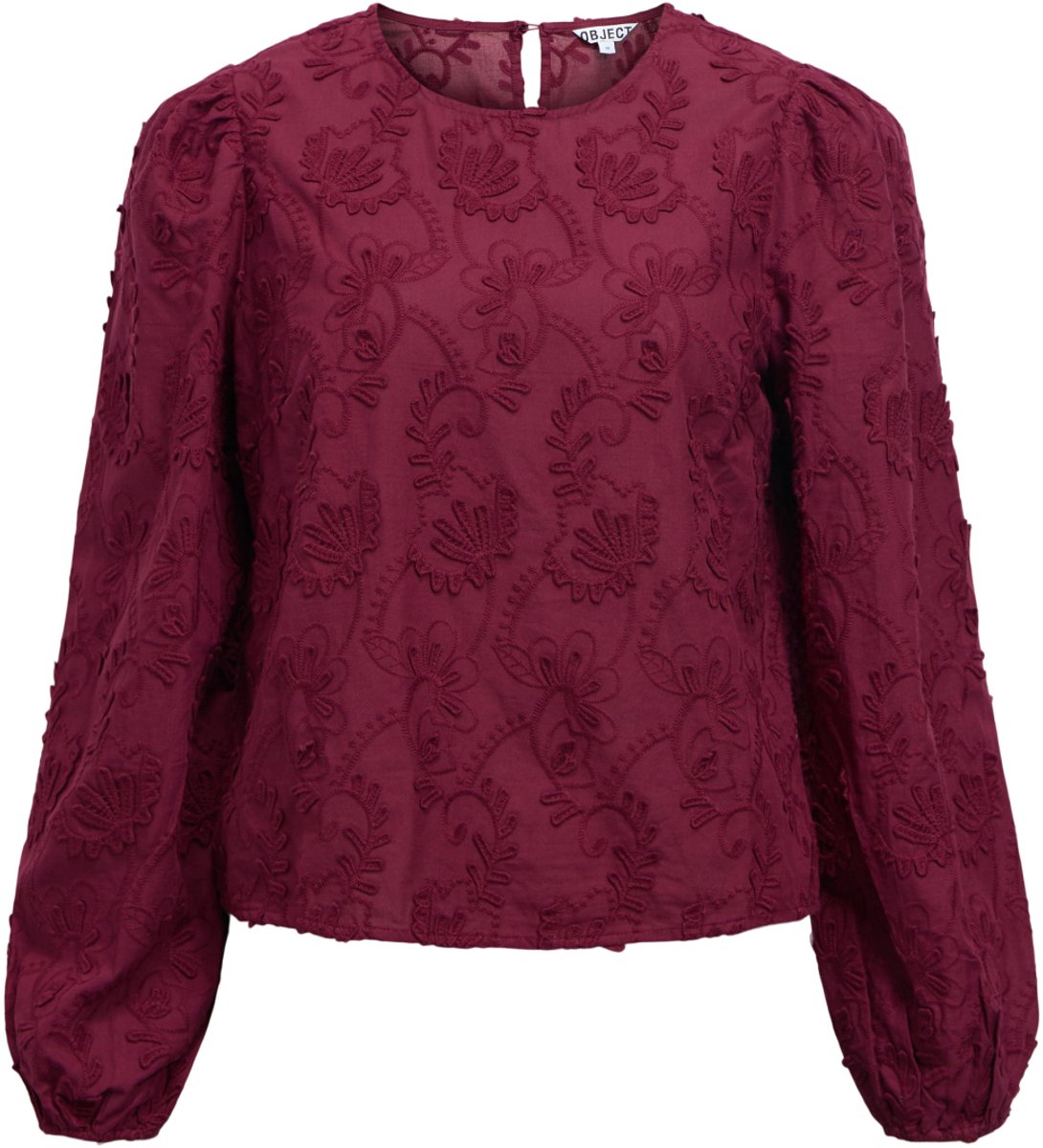 Object Objmya Re L/s Top Noos Dames - Jurken - Bordeaux - Maat 36